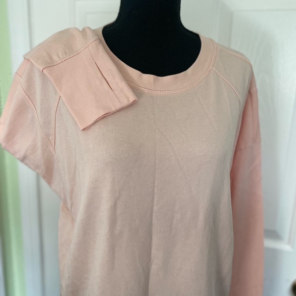 Sweaty Betty Side Slit Sweatshirt Dusty Pink Thumbholes Womens L 12 - Picture 5 of 14